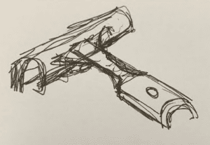 plastic injection molding part sketch