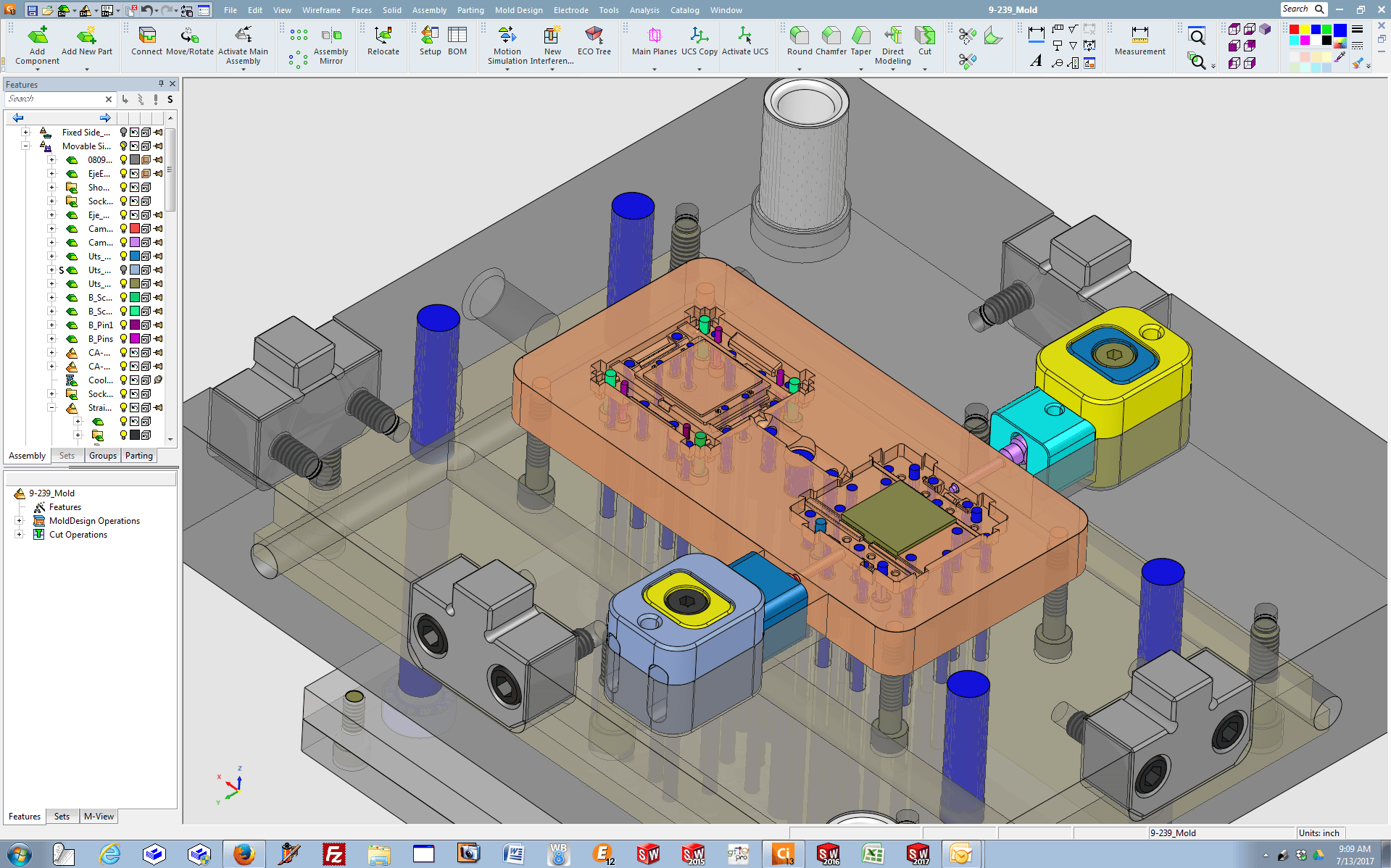 Injection mold design example